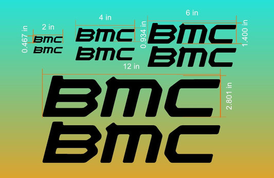 Custom BMC Bikes Frame Decals Stickers. Made from high quality vinyl. Lots of colors. USA seller!